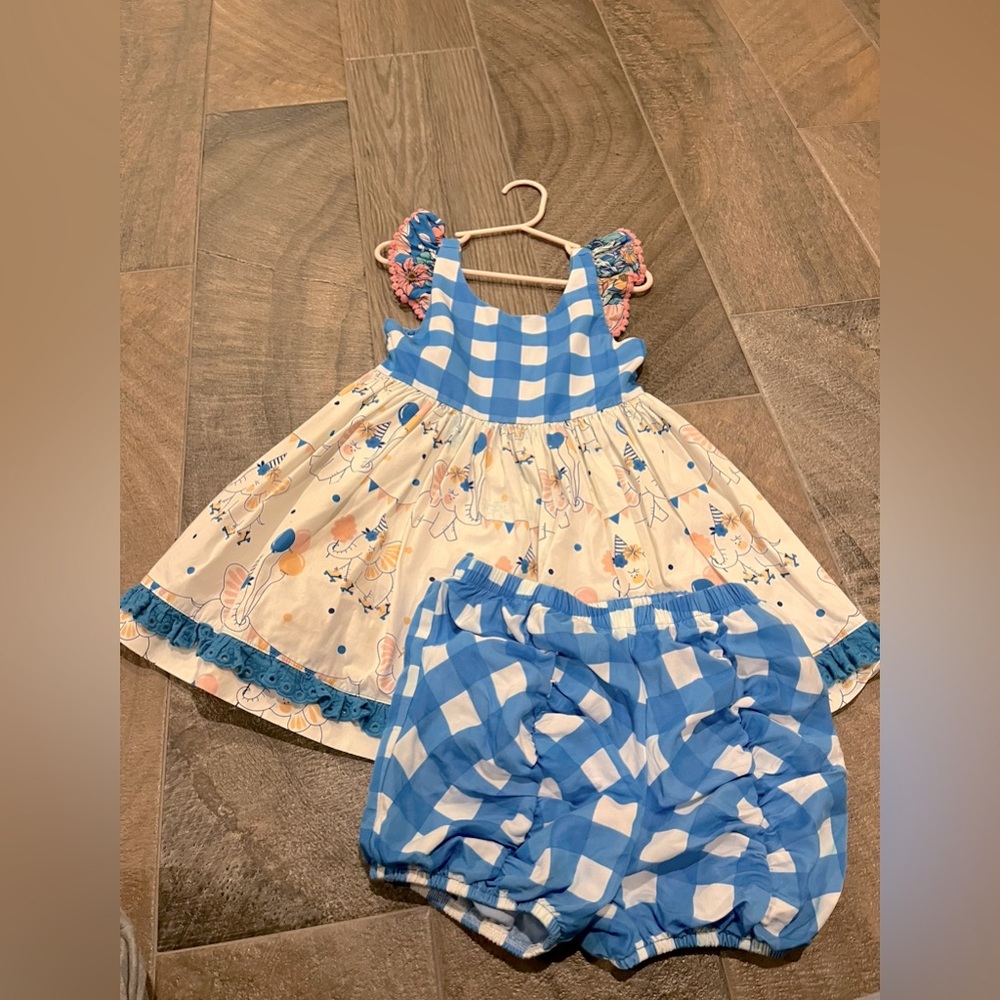 Wildflower elephant birthday set size 6